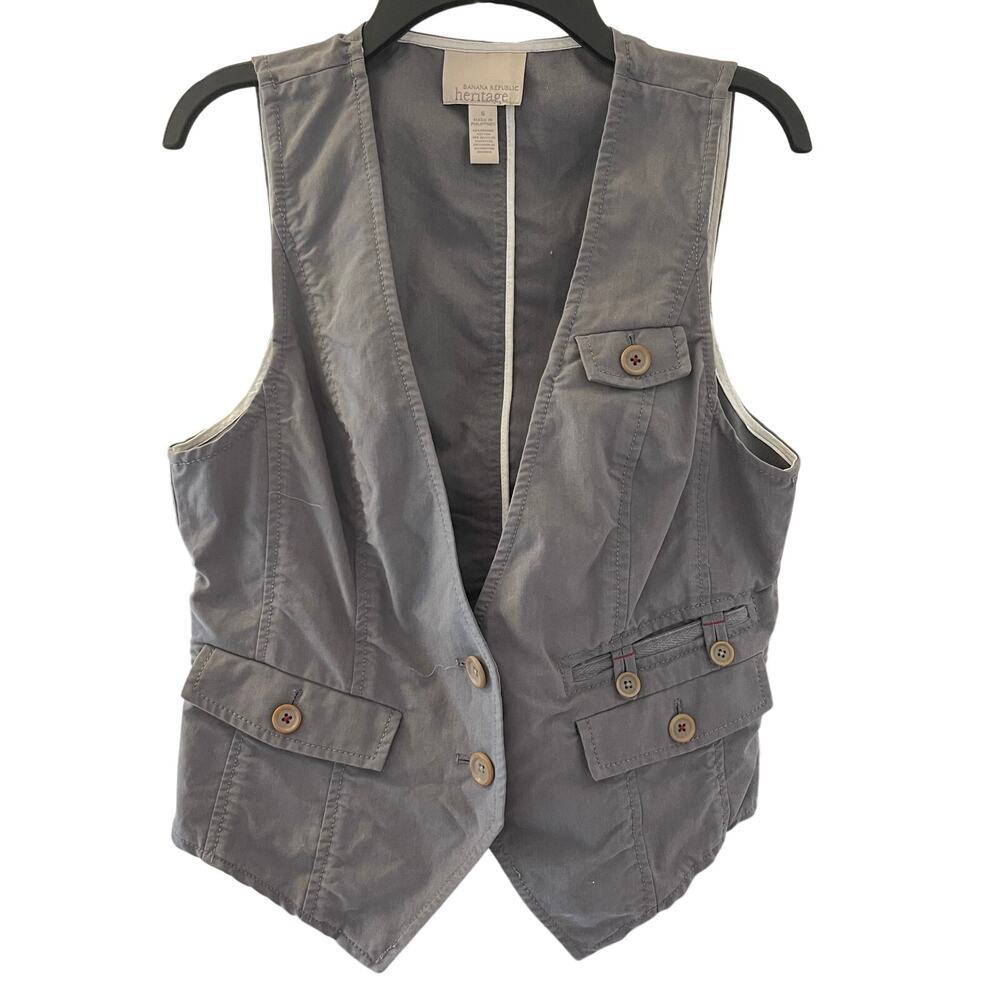 Banana Republic Heritage Women's Organic Cotton Western Vest Size 6